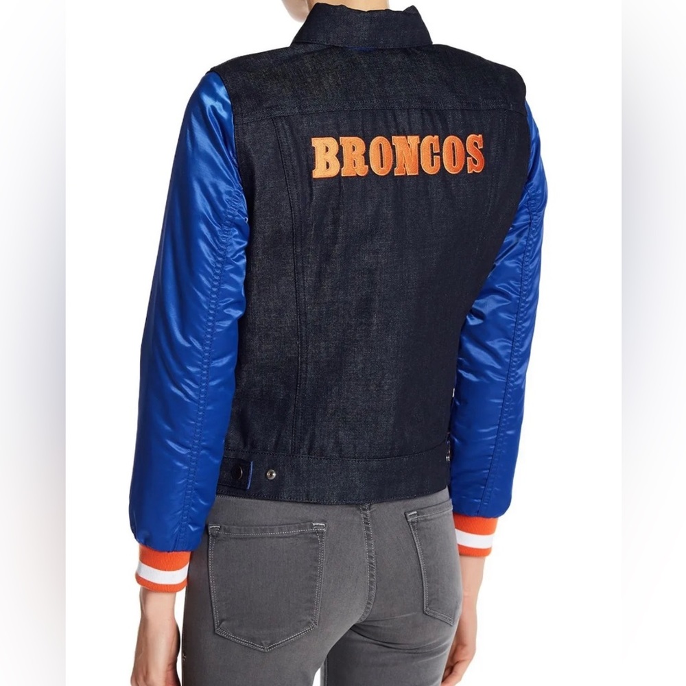 LEVI’S Broncos Denim Varsity Trucker Jacket Women’s size S
